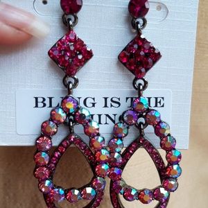 Magenta Drop earrings
